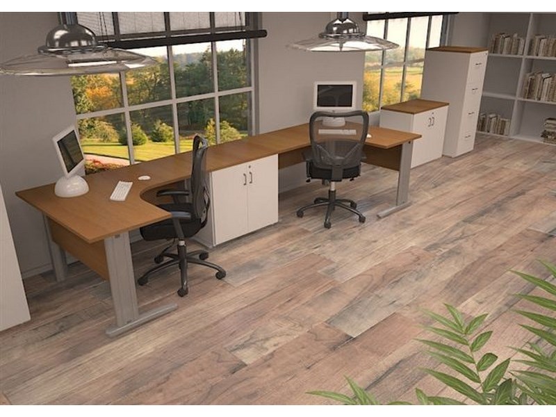 Mesa Corporativa pé Aço BL